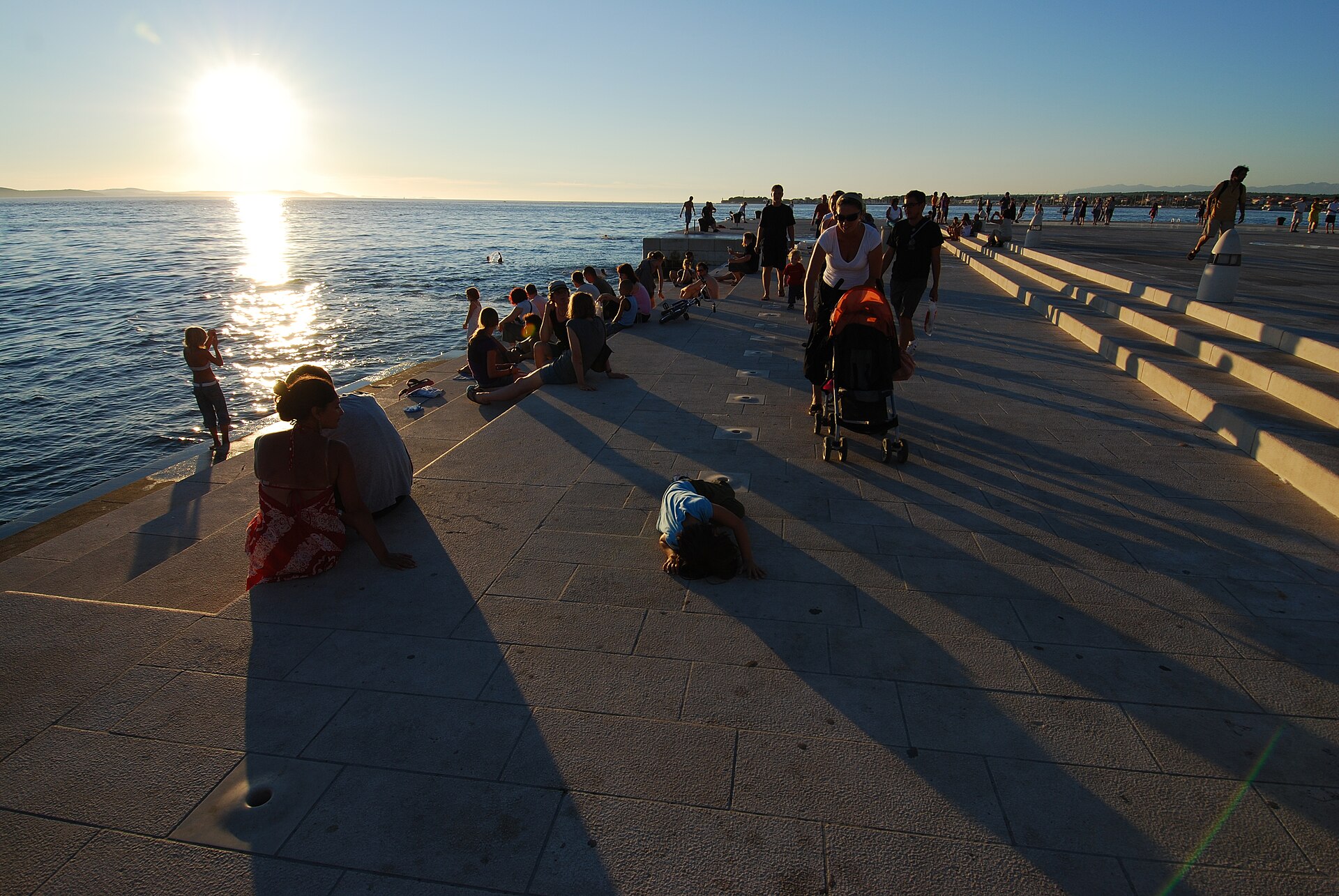 Meeresorgel Zadar bei Sonnenuntergang