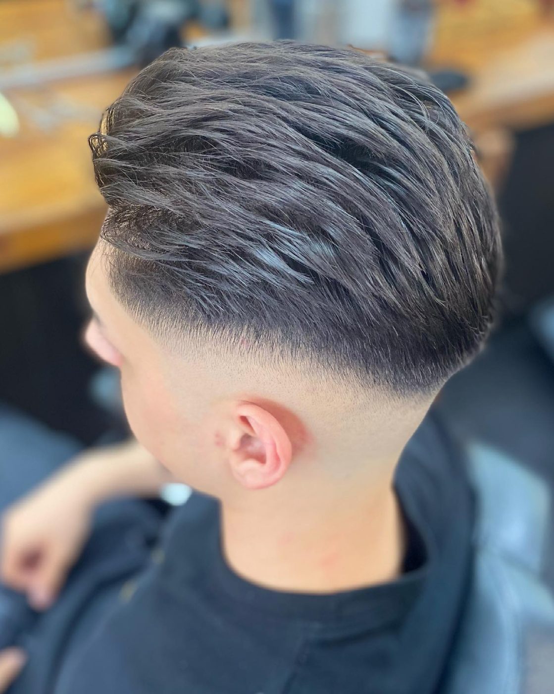 Textured Fade Haarschnitt bei HUK Barber Zürich Oerlikon