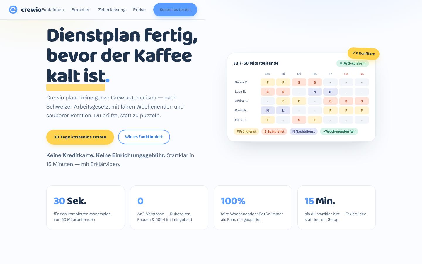 Crewio Schichtplaner