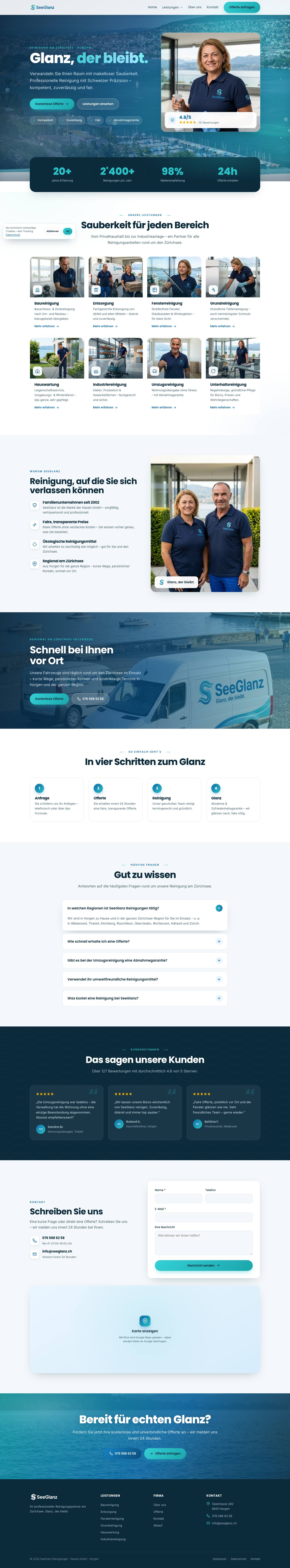 SeeGlanz Reinigungen Website
